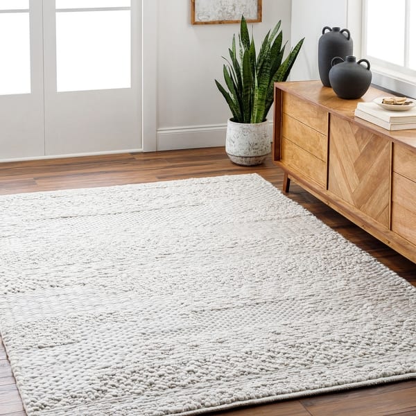 slide 2 of 7, Gagne Glam Area Rug 10' x 14' - Medium Gray - Rectangle