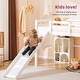 preview thumbnail 16 of 14, Loft Bed with Slide, Twin, Space Saving Kids Low Loft Bed with Guardrail and Ladder
