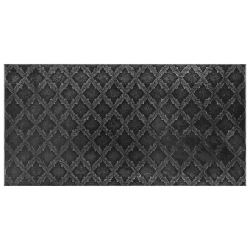 Merola Tile Camden Decor Nero 4" x 8" Ceramic Wall Tile