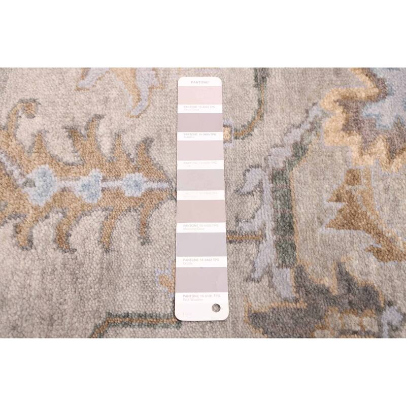 ECARPETGALLERY Hand-knotted Jules Sultane Light Grey Wool Rug - 10'0 x 13'10