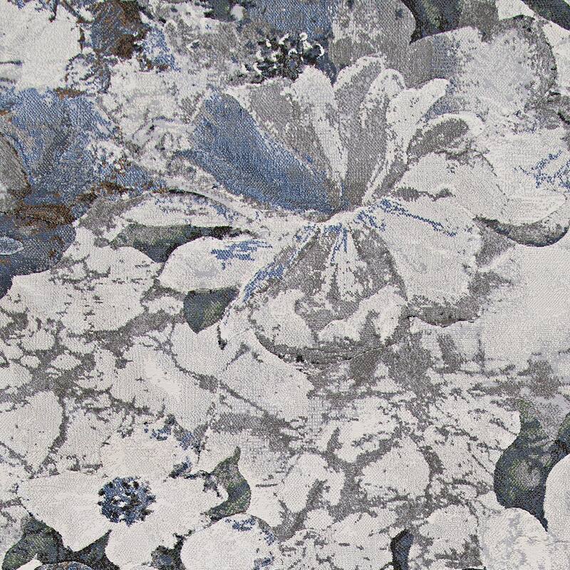 Provencal Floret Gray Area Rug