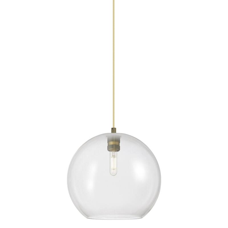 Innovations Lighting 434-1P-12-12 Crown Point Pendant Crown Point 12" - Brushed Brass / Clear