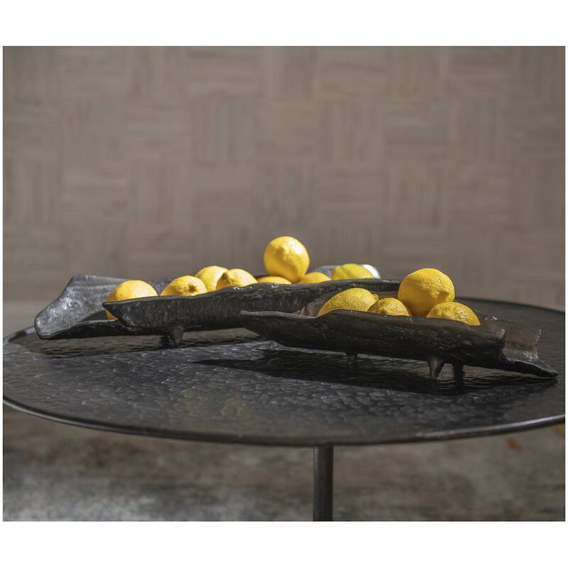 Uttermost 17593 Caryn 20-7/8" Wide Aluminum Trays - Set of 2