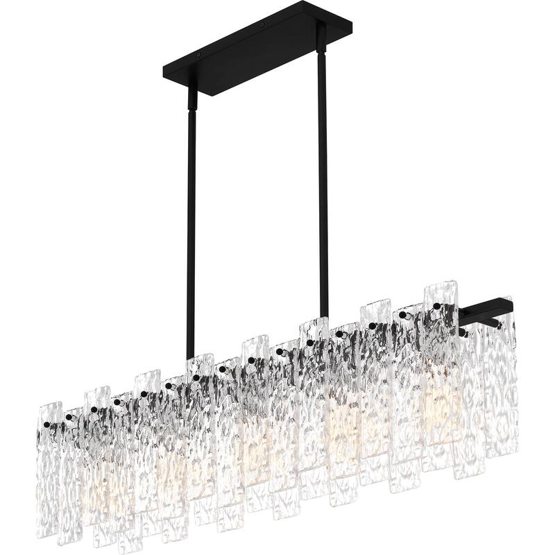 Caspian 5-Light Matte Black Island Light