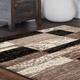 Miranda Haus Geometric Modern Patchwork Polypropylene Indoor Area Rug