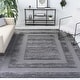 preview thumbnail 2 of 41, SAFAVIEH Florida Shag Carlinde Border 1.2-inch Thick Rug 3'3" x 5'3" - Grey - Rectangle