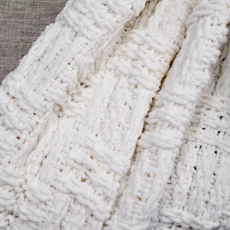 Cable Knitted Couch Cover Throw Blanket