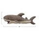 preview thumbnail 4 of 2, Plush Corduroy Shark - 19.0"L x 9.0"W x 6.0"H