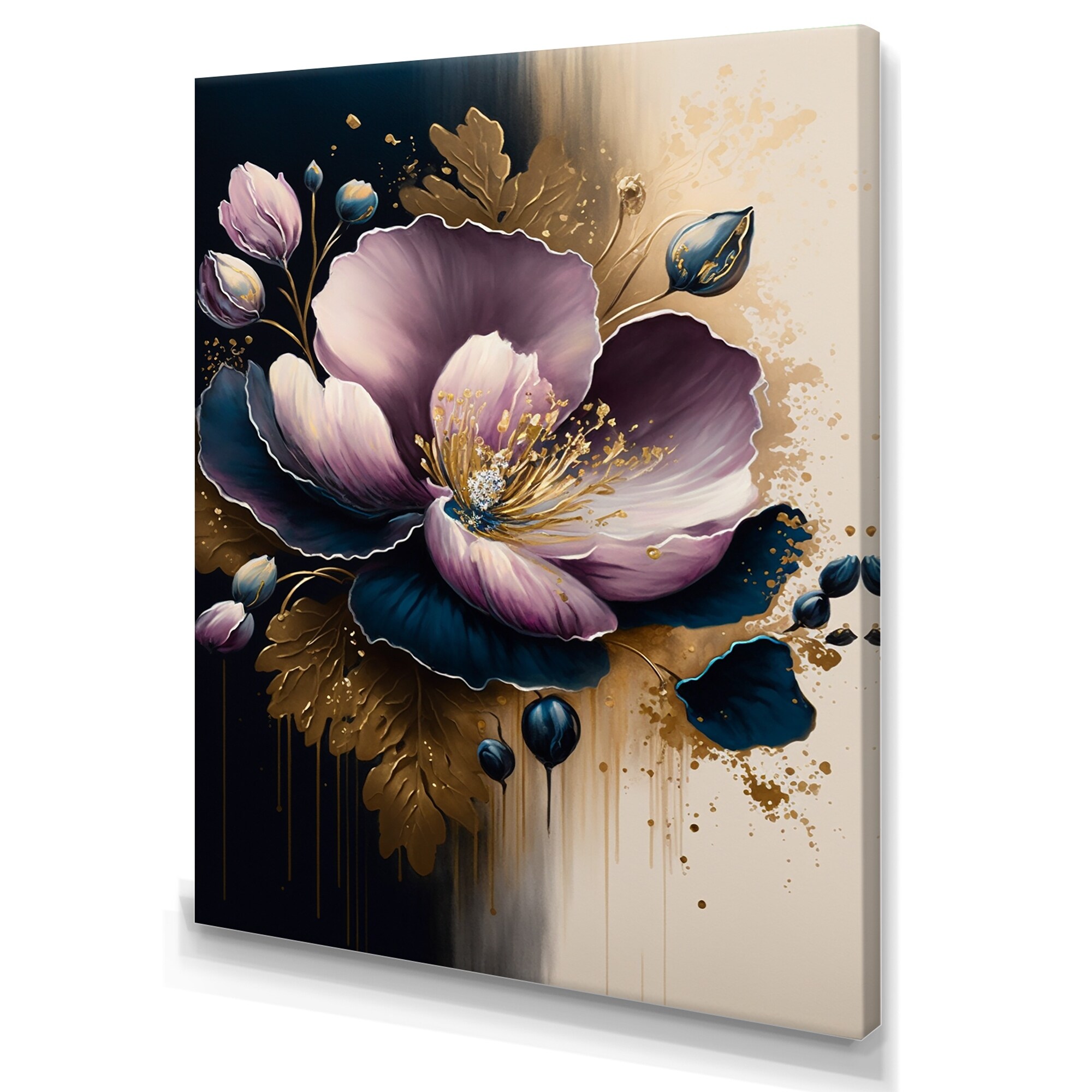Designart 'Deep Pink And Blue Crocus Flower III' Floral