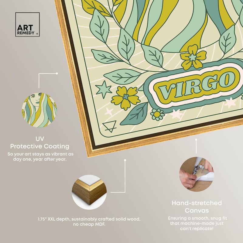 Virgo Stars Card Canvas by Art Remedy