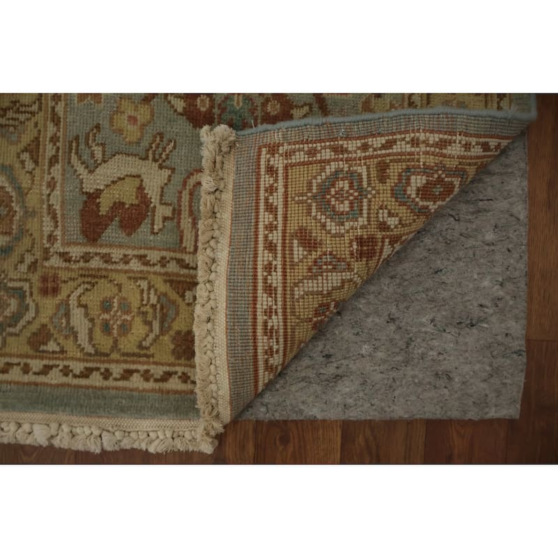 Hand Knotted Oriental 100% Wool Carpet Traditional All-Over Navy Blue & Blues Ziegler Area Rug - 3' 2'' X 1' 10''