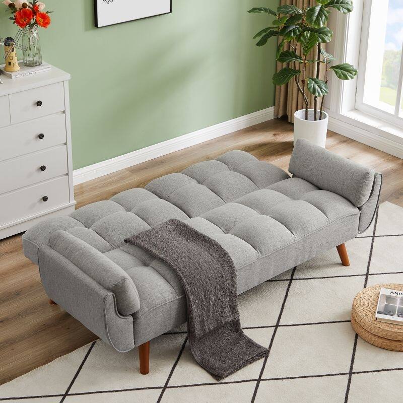 75.39'' Sofa Bed, Convertible Sleeper Couch with Pillows, Foldable Loveseat Furniture for Living Room