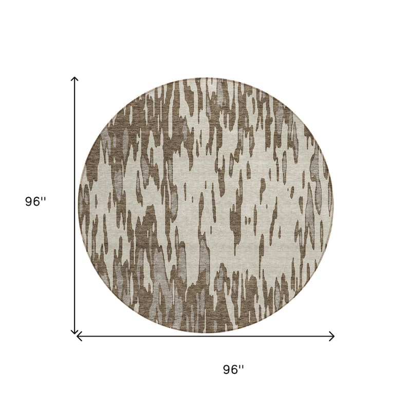 HomeRoots Abstract Transitional Rectangle Outdoor Rug