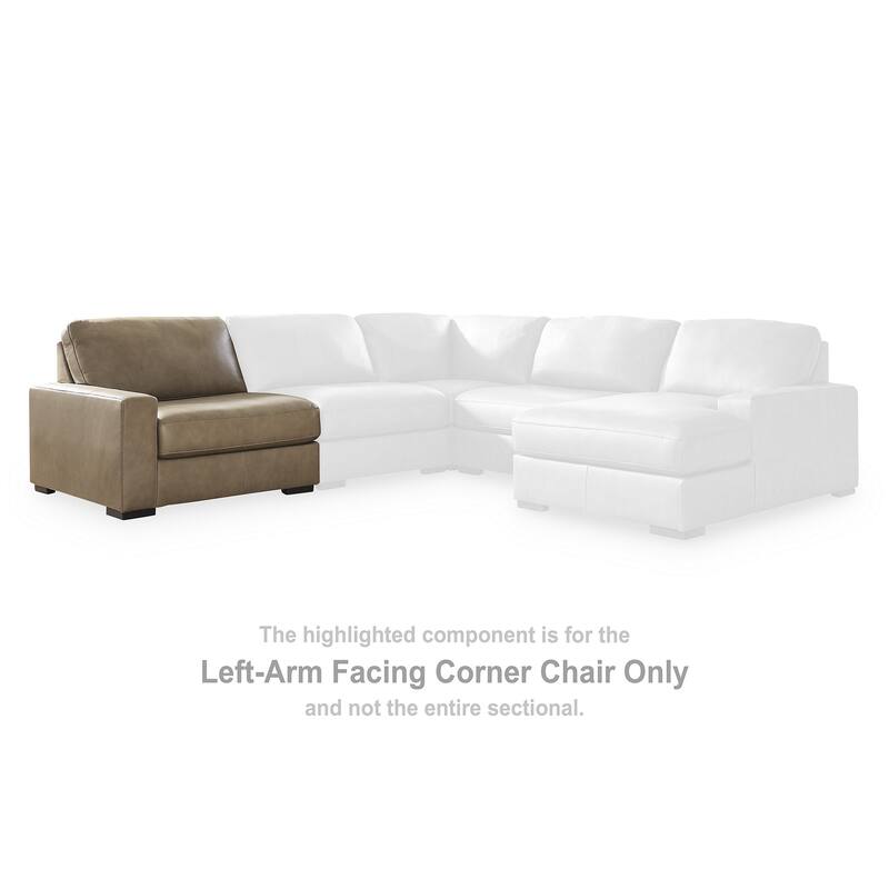 Signature Design by Ashley Veronella Brown 3-Piece Sectional Sofa - 133"W x 39"D x 44"H