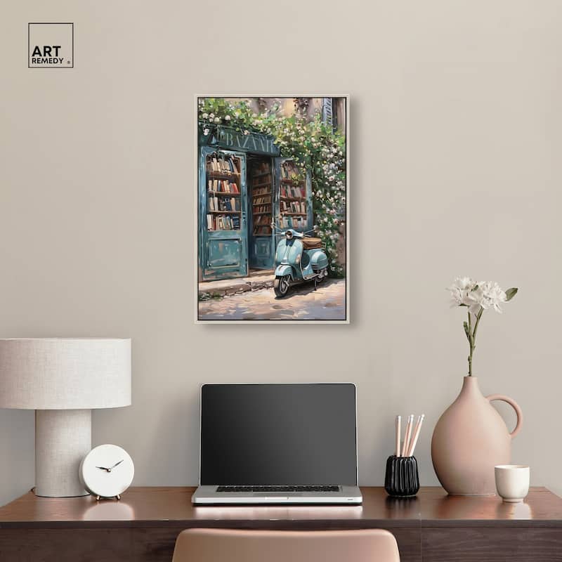 Quaint Bookstore Canvas by Art Remedy