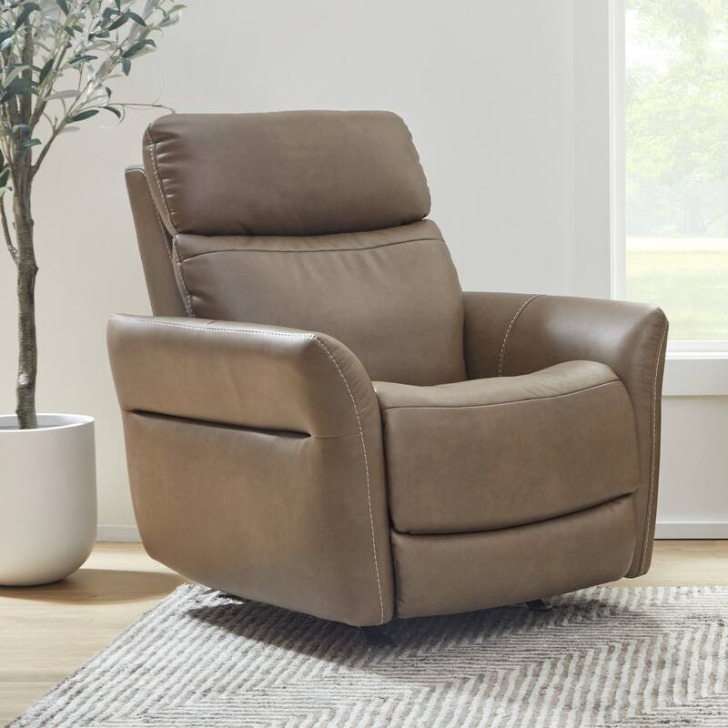 Artemis Dove Power Rocking Recliner with Power Headrest, Lumbar, Heat & Massage by Flexsteel