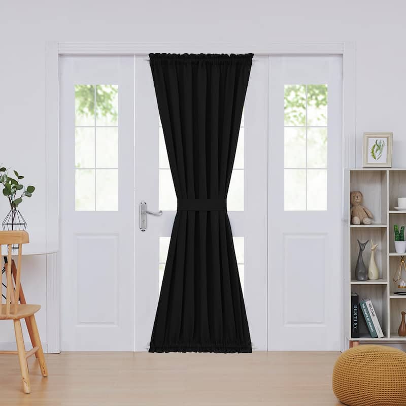 Deconovo French Door Curtain with Rod Pocket and Tieback 1 Panel