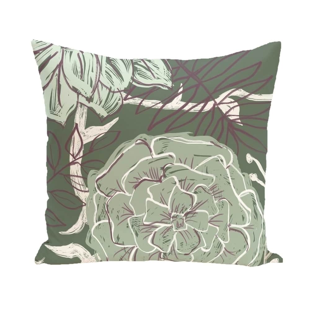 Floral Print 20 x 20-inch Decorative Pillow
