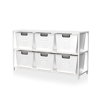 Copern Industrial Grey Metal 6-bin Storage Shelf