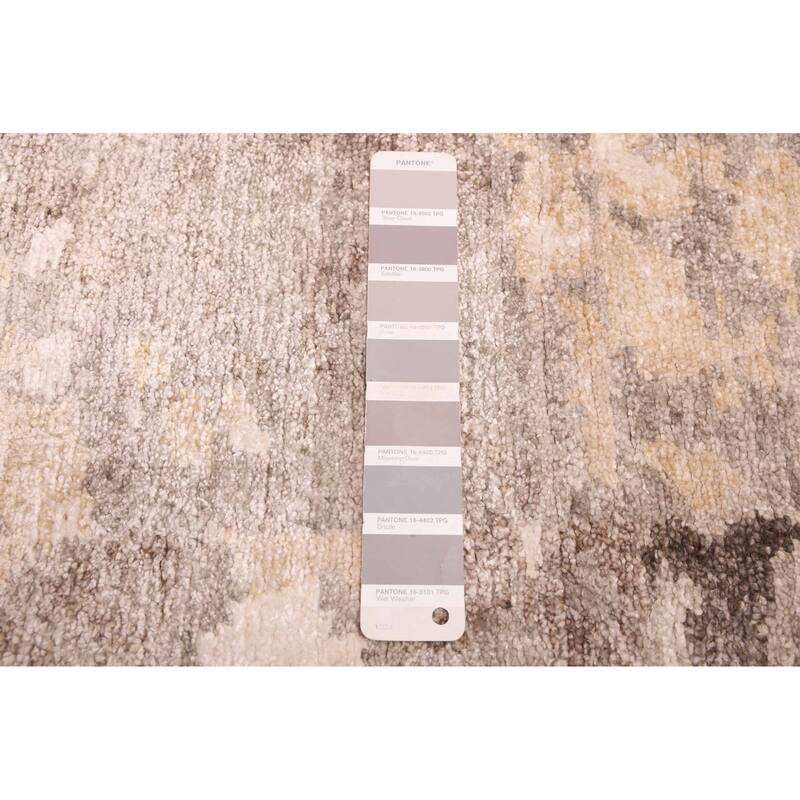 ECARPETGALLERY Hand-knotted Legacy Grey Silk Rug - 6'7 x 9'10