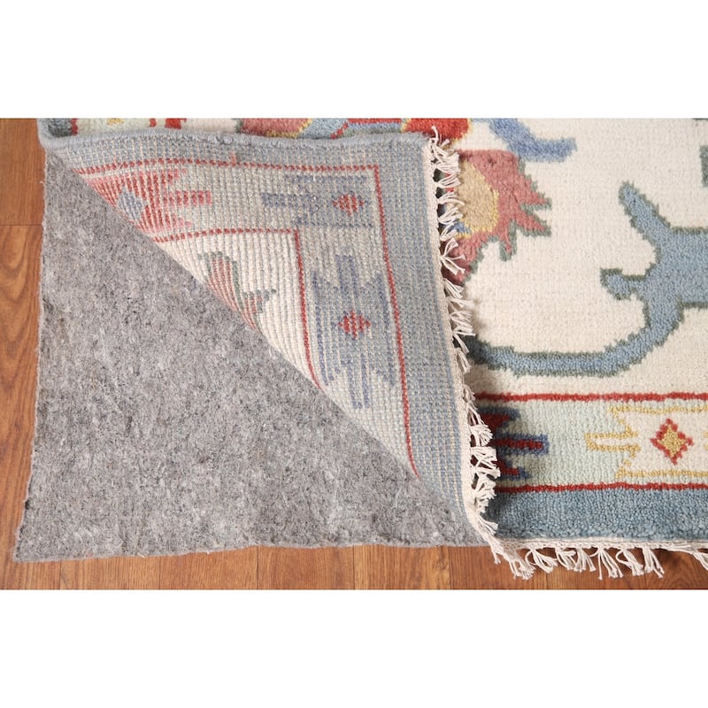 Blue Oushak Oriental Area Rug Handmade Living Room Wool Carpet - 9'0"x 12'0"