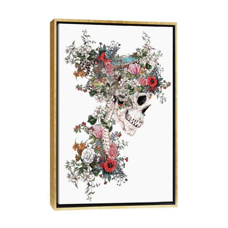 iCanvas "Skull Queen" by Riza Peker Framed Canvas Print - Gold - 26x18