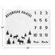 preview thumbnail 4 of 4, Woodland Moose Collection Boy Baby Monthly Milestone Blanket - Black and White Forest Adventure Awaits Rustic Patch