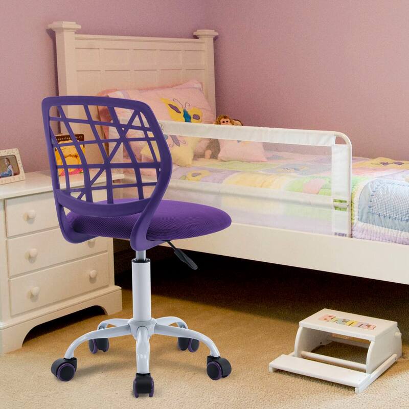 Mesh Ergonomic Swivel Armless Kids Study Chair with Adjustable Height