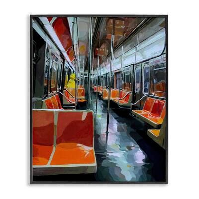 Stupell Bird Character in Subway Train Framed Giclee Art Design By Keith Thomson