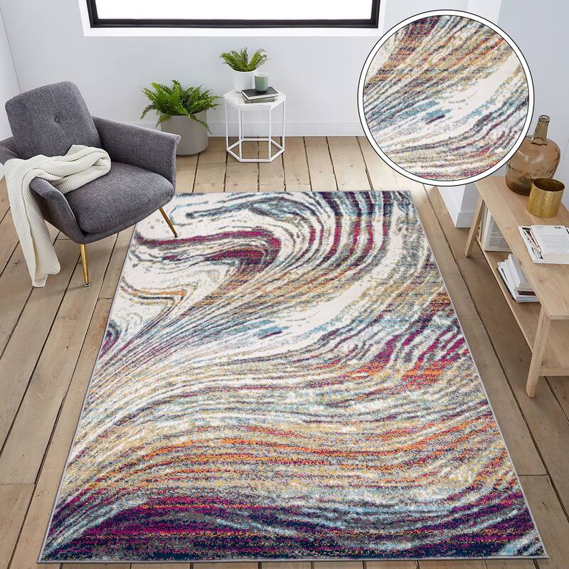 World Rug Gallery Abstract Swirl Area Rug