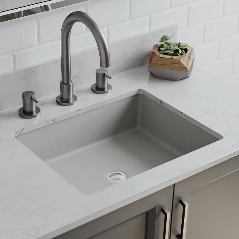 Lexicon Platinum Quartz Composite Rectangle Vanity Sink Galaxy Concrete V330