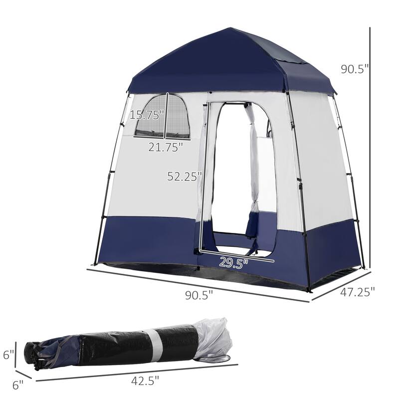 Outsunny Shower Tent, Privacy Shelter for Camping, Dressing Changing Room, Portable Instant Outdoor Shower Tent