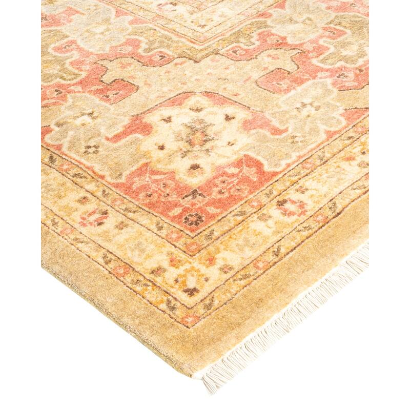 Overton Handknotted Wool Traditional Oriental Light Gray Area Rug - 8' x 10'