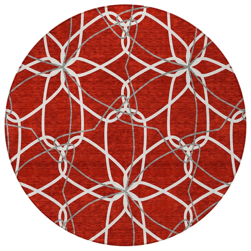 HomeRoots Geometric Modern Rectangle Outdoor Rug