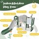 preview thumbnail 2 of 25, Kids Slide Playset Structure 9 in 1,Spaceship Set with Slide,Arch Tunnel,Ring Toss,Drawing Whiteboard,Basketball Hoop