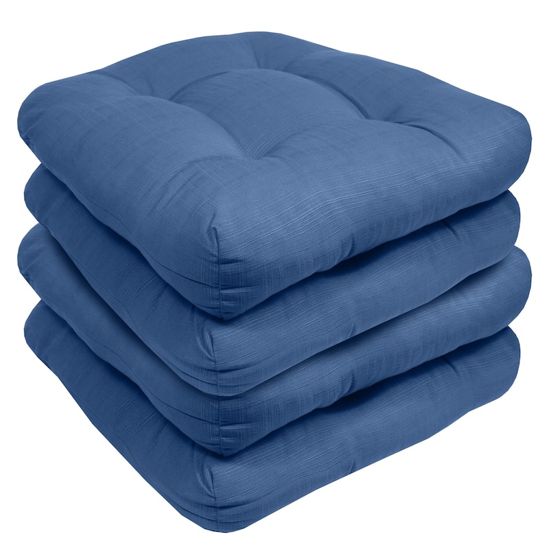 Sweet Home Collection Patio Cushions Outdoor Chair Pads Thick Fiber Fill Tufted 19" x 19"
