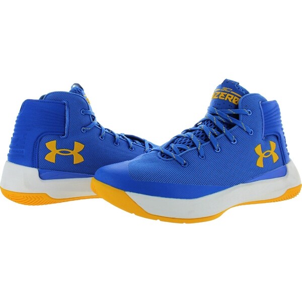 blue and gold under armour shoes