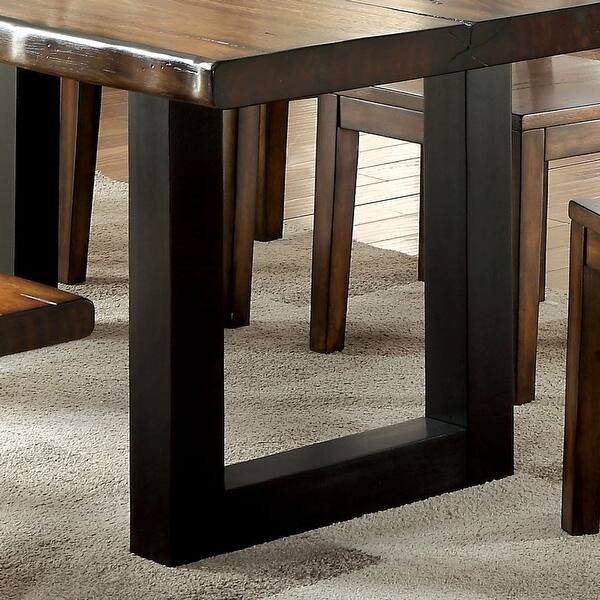 Shop Furniture Of America Divo Transitional Oak 72 Inch Solid Wood Dining Table Overstock 11630462