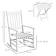 preview thumbnail 12 of 23, Outsunny Wooden Rocking Chair Set w/ Foldable Side Table, Outdoor Rocker Chairs
