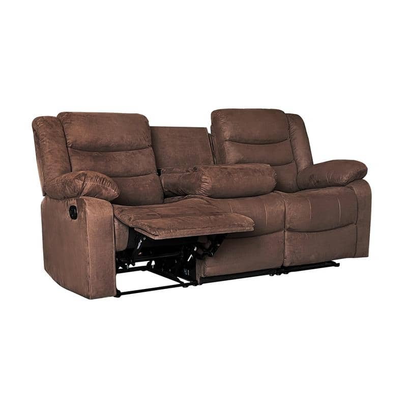 Modern 3-Piece Manual Reclining Living Room Sofa Set with Dropdown Table and Console