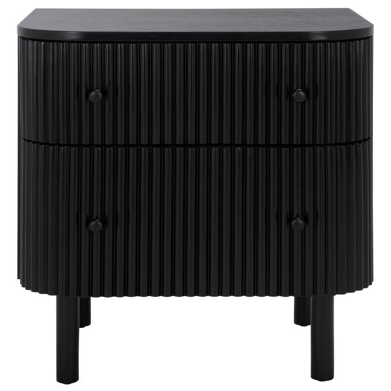 SAFAVIEH Home Himanshu 2-Drawer Nightstand. - Black.
