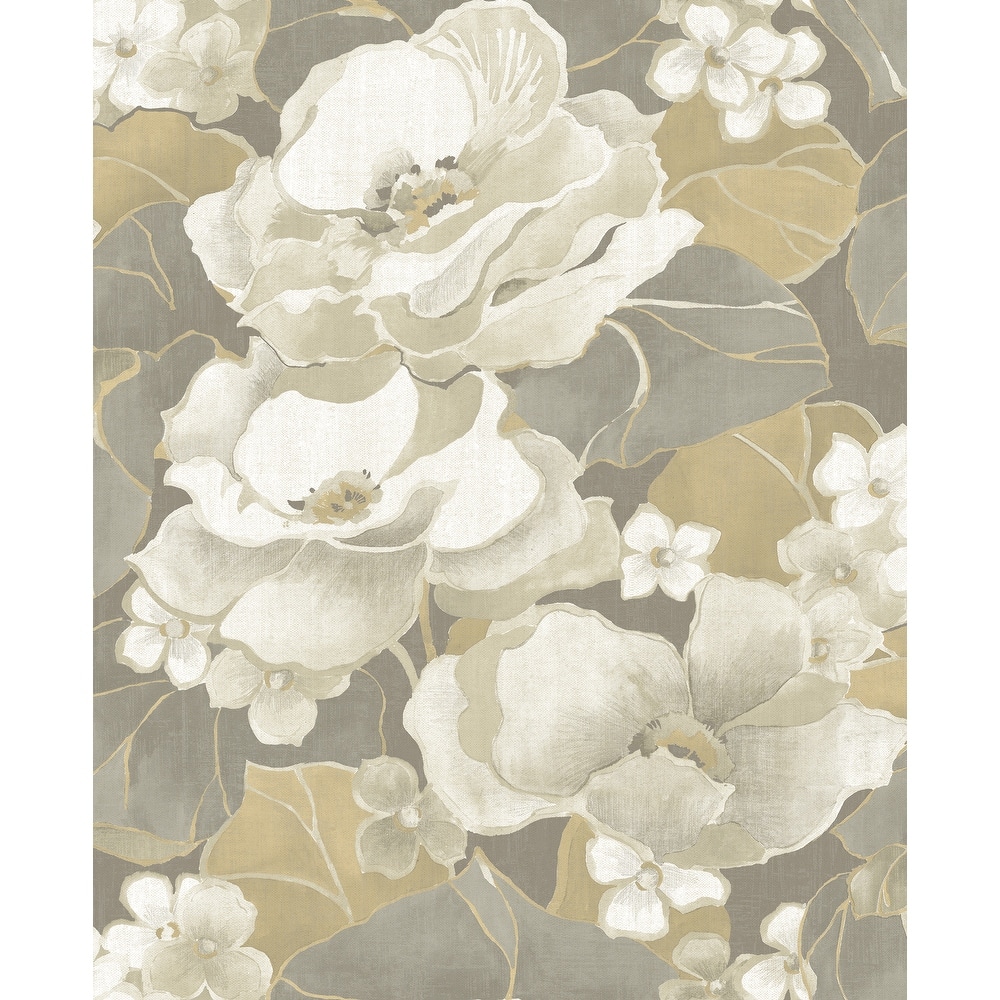 Seabrook Designs Adorn Floral Unpasted Wallpaper