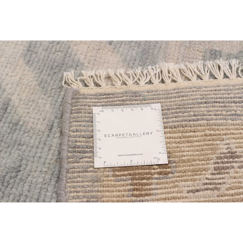 ECARPETGALLERY Hand-knotted Oushak Grey Wool Rug - 7'9 x 9'8
