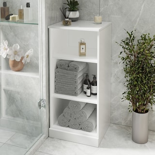 100% Solid Wood 16.5" Bathroom Cabinet with Optional Doors by Palace Imports