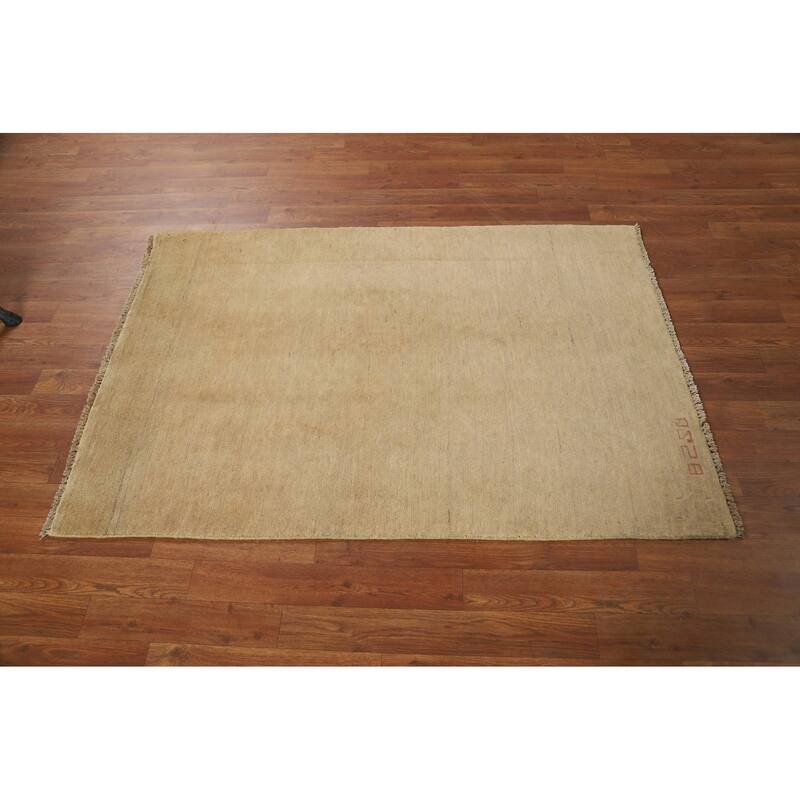 Contemporary Gabbeh Oriental Foyer Rug Handmade Wool Carpet - 3'3"x 4'9"