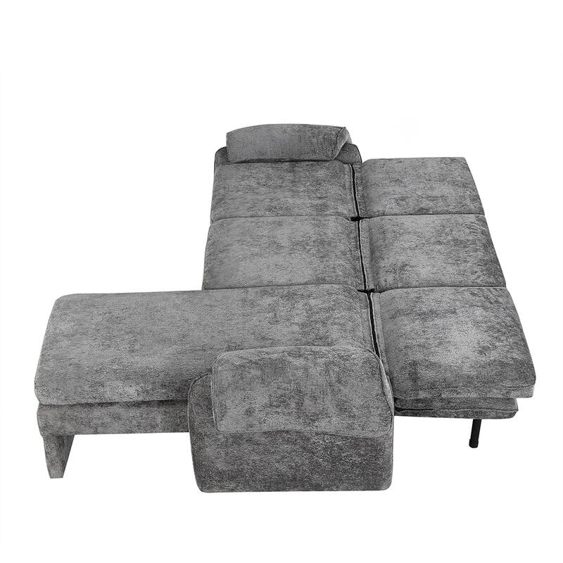 94.1" Versatile Sleeper Sofa, Reversible Chaise and 2 Pillows Included