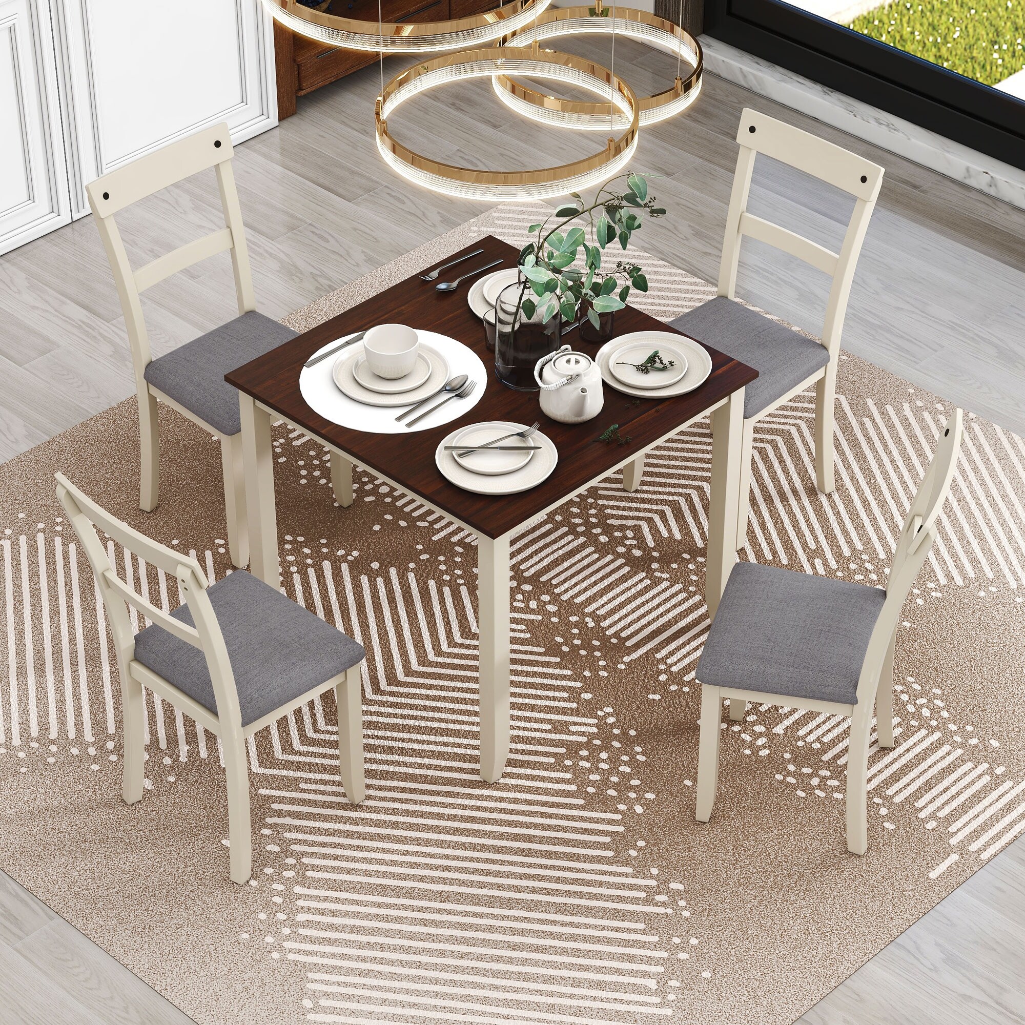 Wooden dining table set store 4 seater below 5000
