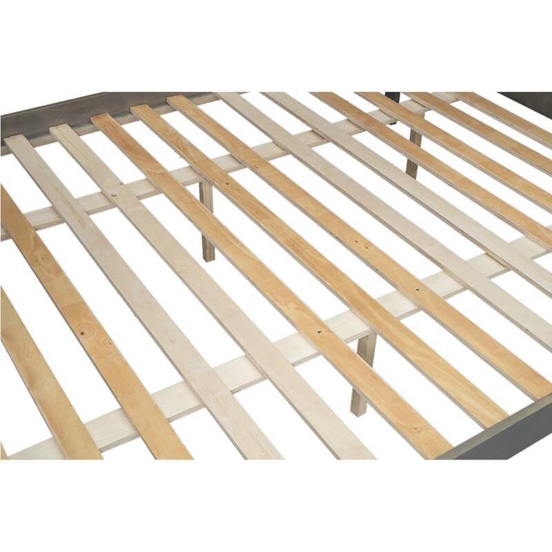 Sturdy Twin XL Over Queen Bunk Bed with Detachable Design and Ladder