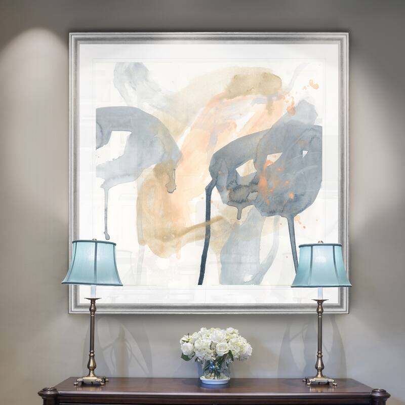 Liquid Blueprint VIII -Black Framed Print