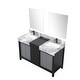 preview thumbnail 107 of 157, Lexora Zilara Bathroom Vanity Complete Set in Black and Grey with Faucet